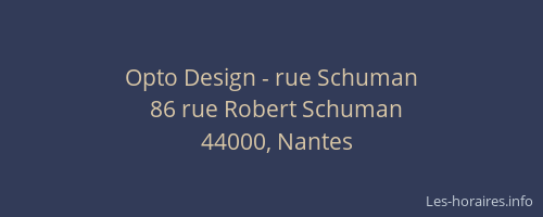 Opto Design - rue Schuman