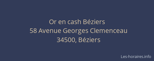 Or en cash Béziers