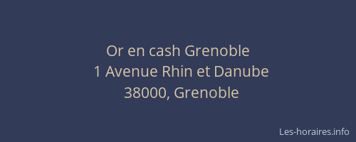 Or en cash Grenoble
