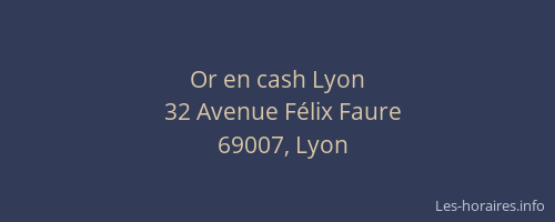 Or en cash Lyon
