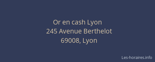 Or en cash Lyon
