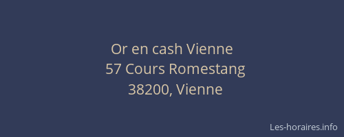 Or en cash Vienne