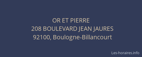 OR ET PIERRE