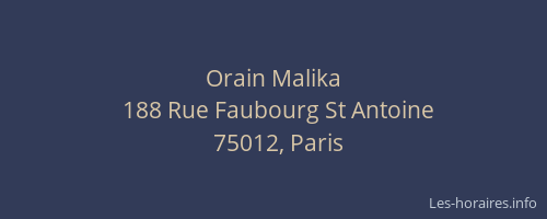 Orain Malika