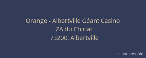 Orange - Albertville Géant Casino