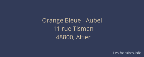 Orange Bleue - Aubel