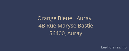 Orange Bleue - Auray