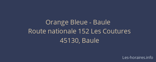 Orange Bleue - Baule