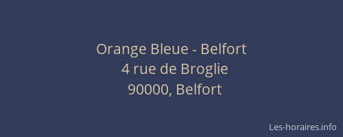 Orange Bleue - Belfort