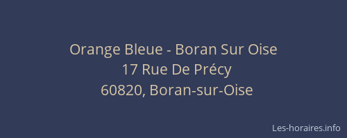 Orange Bleue - Boran Sur Oise