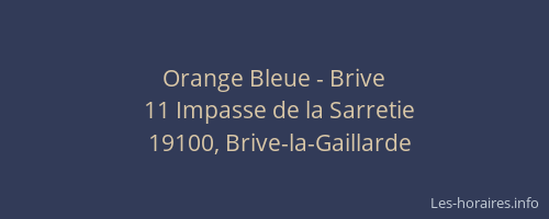 Orange Bleue - Brive