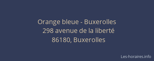 Orange bleue - Buxerolles