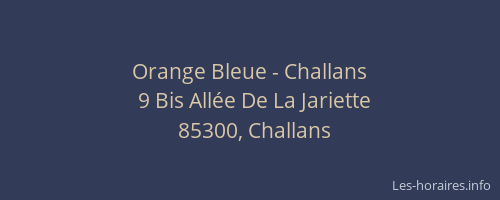 Orange Bleue - Challans