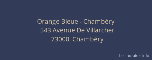 Orange Bleue - Chambéry