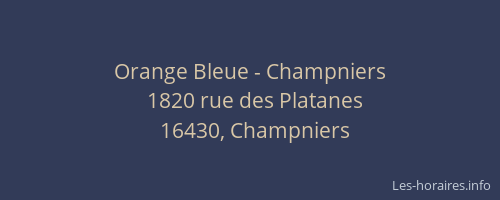 Orange Bleue - Champniers