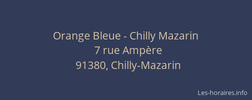 Orange Bleue - Chilly Mazarin