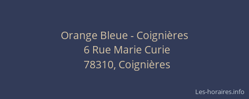 Orange Bleue - Coignières