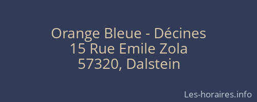 Orange Bleue - Décines