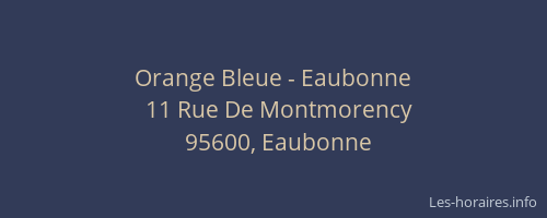 Orange Bleue - Eaubonne