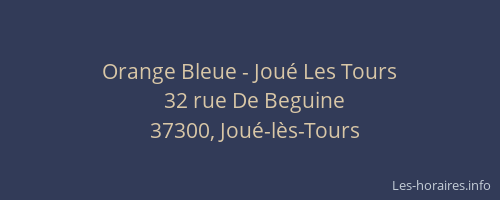 Orange Bleue - Jou&eacute; Les Tours