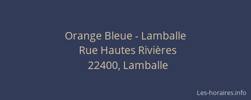 Orange Bleue - Lamballe