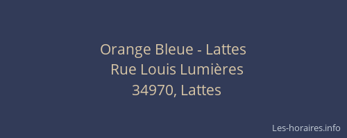 Orange Bleue - Lattes