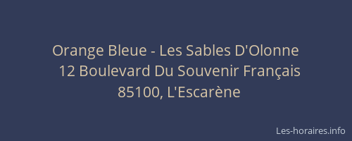 Orange Bleue - Les Sables D'Olonne