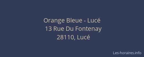 Orange Bleue - Luc&eacute;