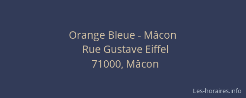 Orange Bleue - Mâcon