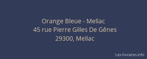 Orange Bleue - Mellac