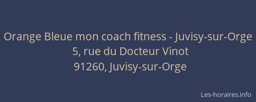 Orange Bleue mon coach fitness - Juvisy-sur-Orge