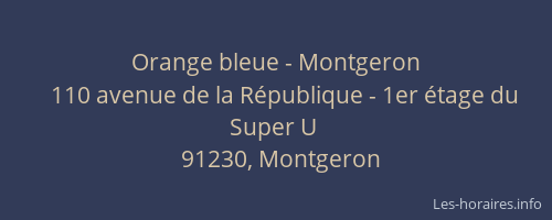 Orange bleue - Montgeron