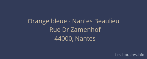 Orange bleue - Nantes Beaulieu