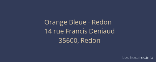 Orange Bleue - Redon