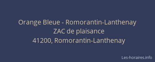 Orange Bleue - Romorantin-Lanthenay