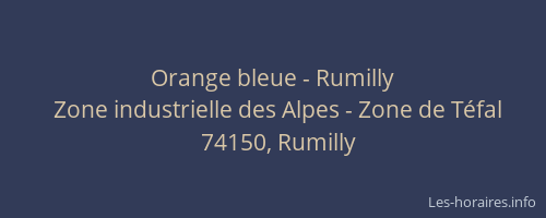 Orange bleue - Rumilly