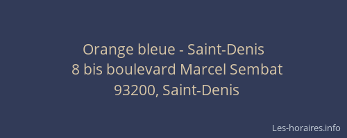 Orange bleue - Saint-Denis
