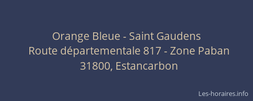 Orange Bleue - Saint Gaudens