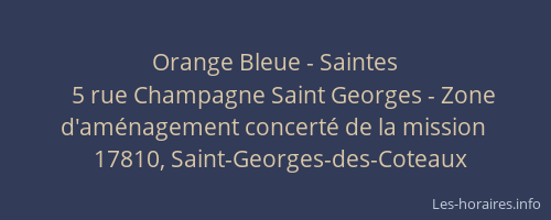 Orange Bleue - Saintes