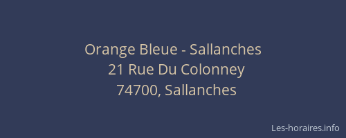 Orange Bleue - Sallanches