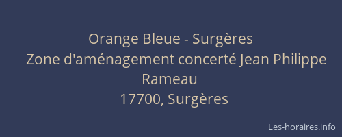 Orange Bleue - Surg&egrave;res