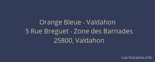 Orange Bleue - Valdahon
