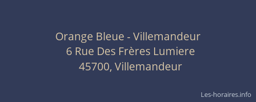 Orange Bleue - Villemandeur