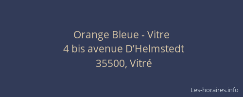 Orange Bleue - Vitre