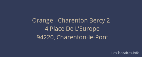 Orange - Charenton Bercy 2
