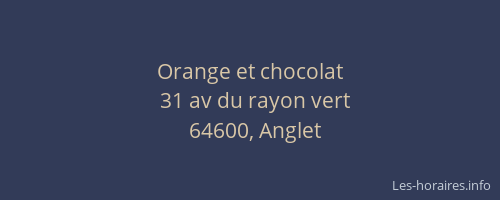 Orange et chocolat