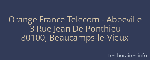 Orange France Telecom - Abbeville
