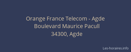 Orange France Telecom - Agde
