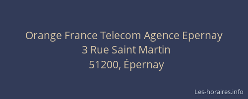 Orange France Telecom Agence Epernay