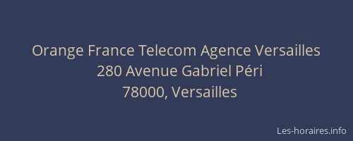 Orange France Telecom Agence Versailles